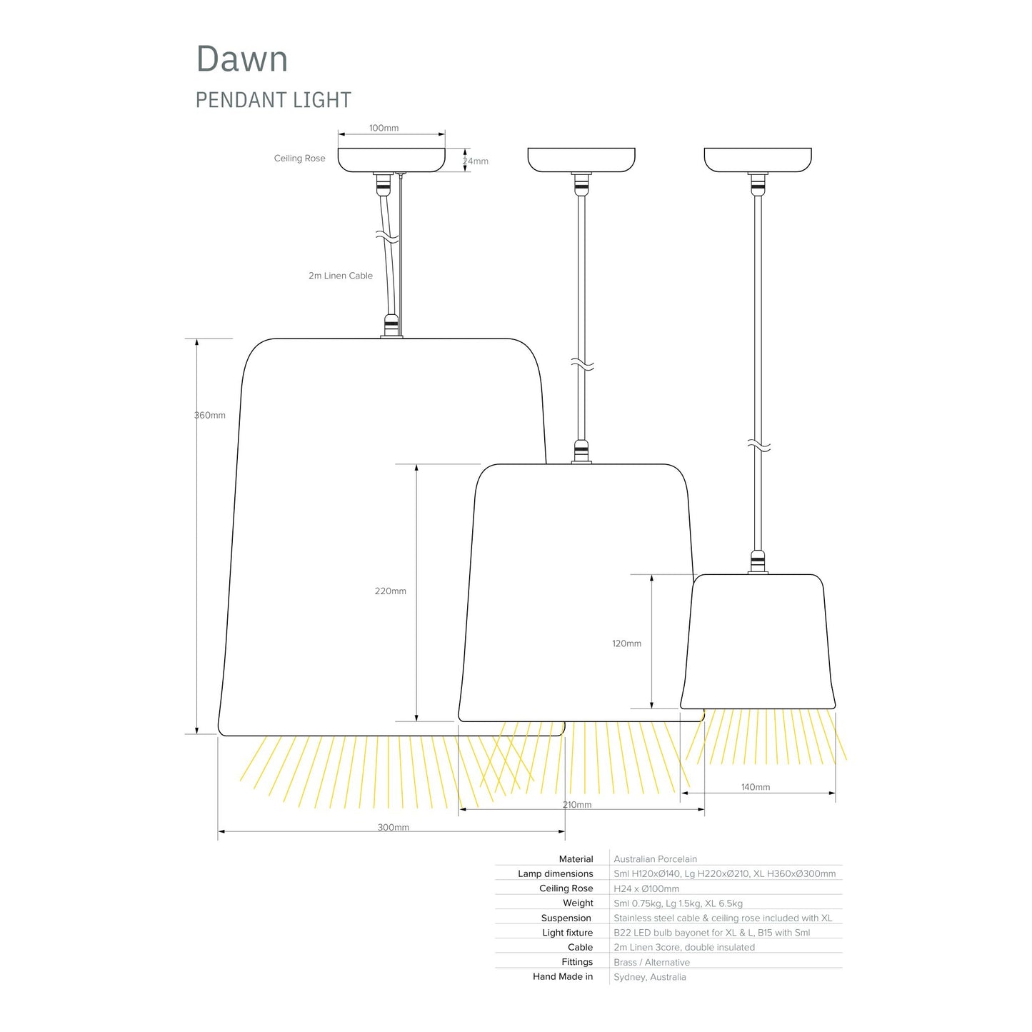 Dawn Large Ceramic Pendant Light Pendant Light Studio Enti