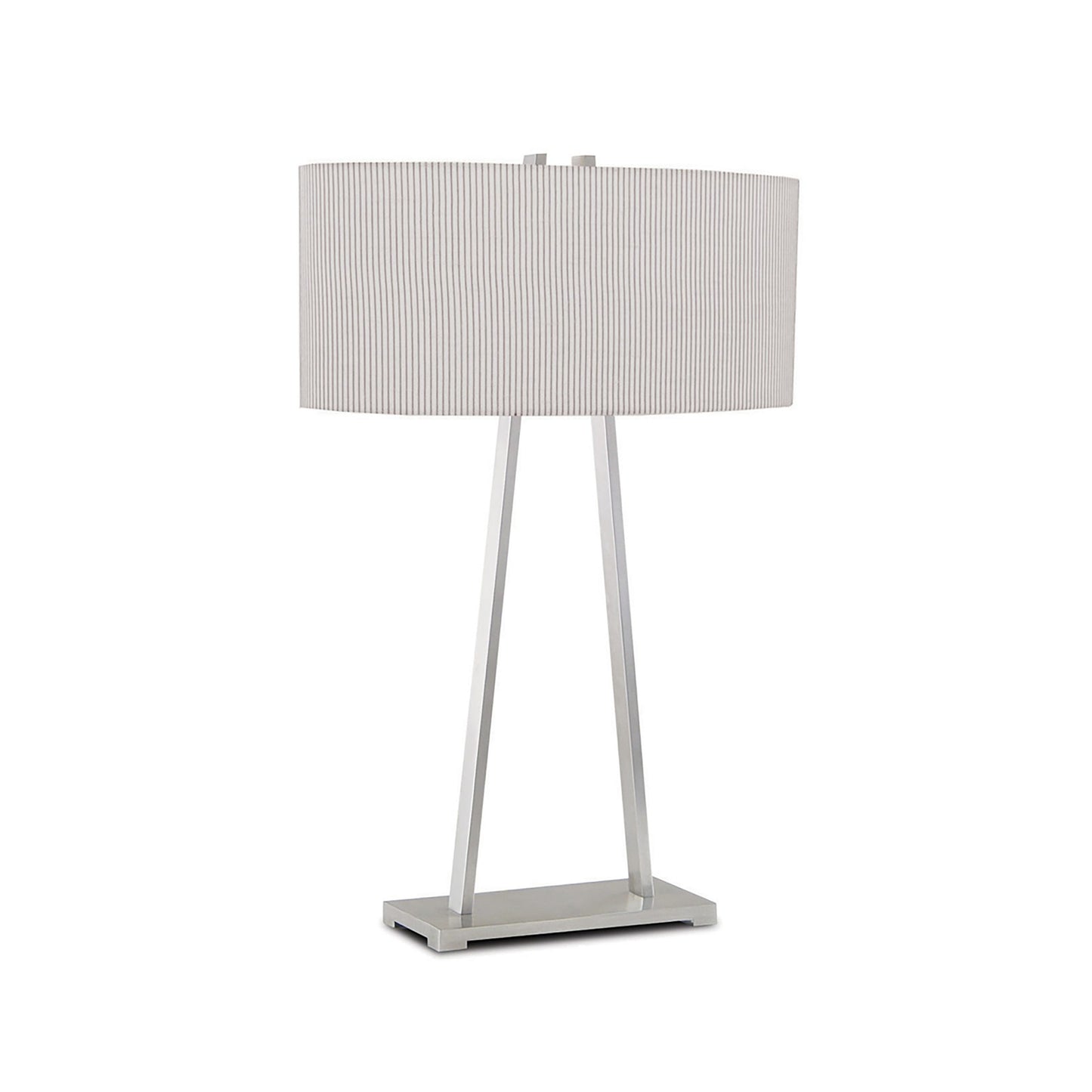 A-Frame Table Lamp - Bronze Table Lamp Bloomingdales Lighting Brushed Nickel Fine Cream Linen
