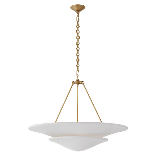 AERIN Mollino Plaster White Large Tiered Chandelier Pendant Light Bloomingdales Lighting