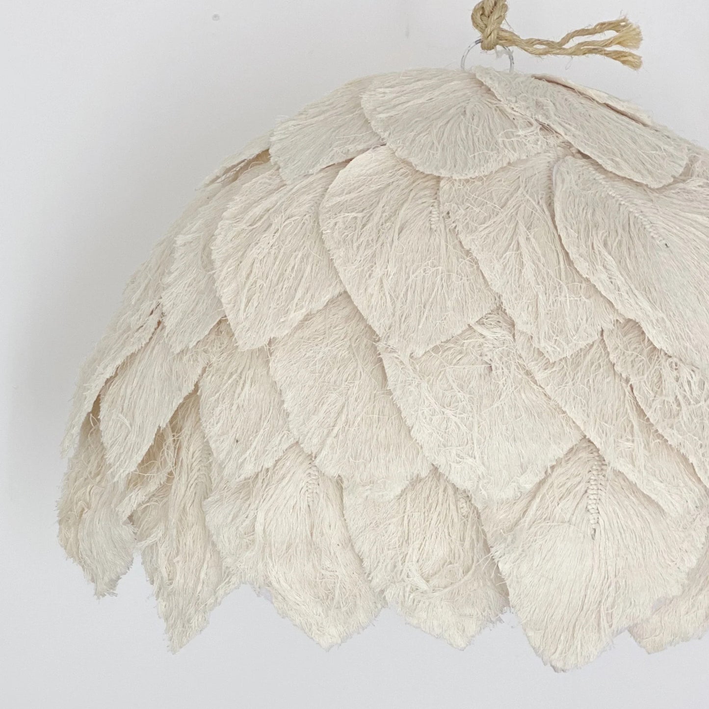 Ainsley Cotton Short Leaf Pendant Light Pendant Light Bisque Interiors