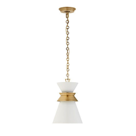 E. F. Chapman Alborg Small Stacked Pendant Light - White and Brass Pendant Light Bloomingdales Lighting