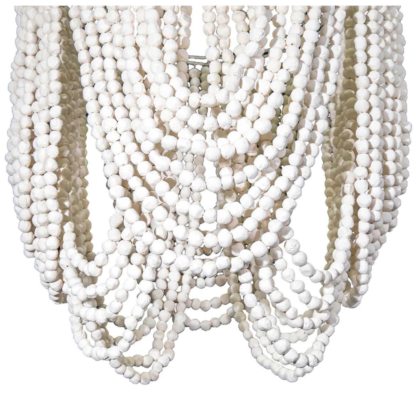 Ali Clay Bead Pendant Light Pendant Light Bisque Interiors