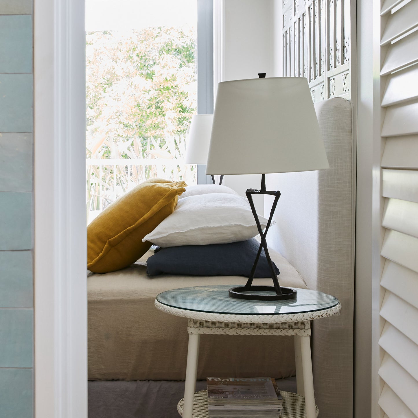 Studio VC Anneu Linen Table Lamp - Aged Iron Table Lamp Bloomingdales Lighting