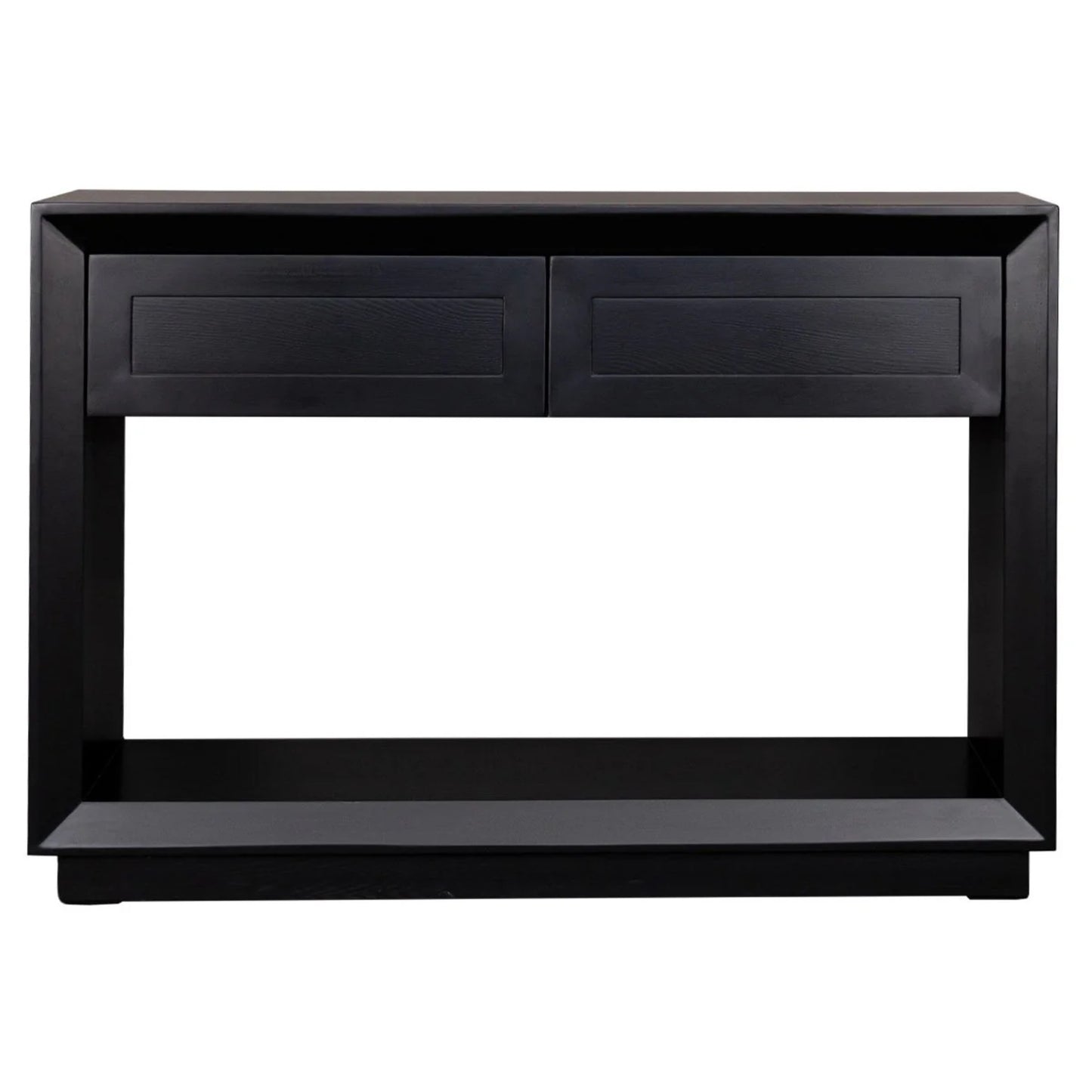 Balmain Small Two Drawer Open Console Table - Black Console Table Cafe Lighting & Living Black Small