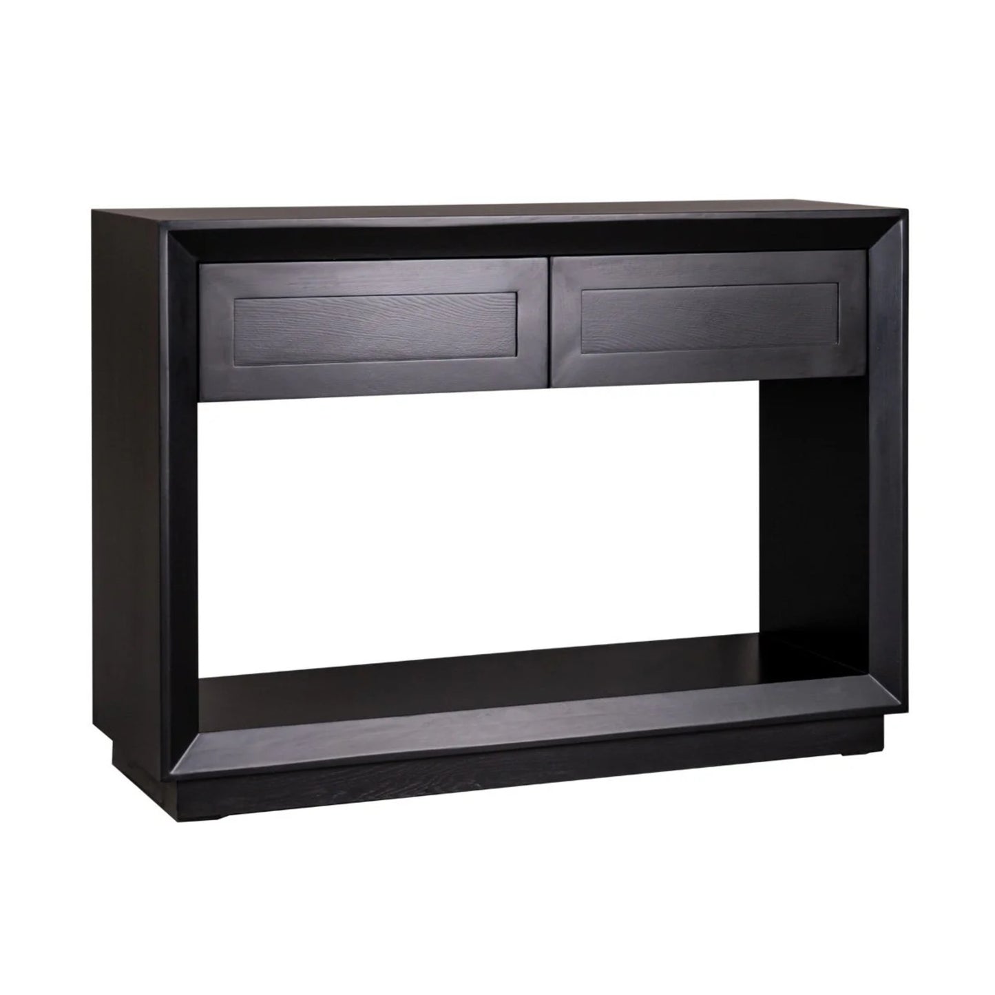 Balmain Small Two Drawer Open Console Table - Black Console Table Cafe Lighting & Living