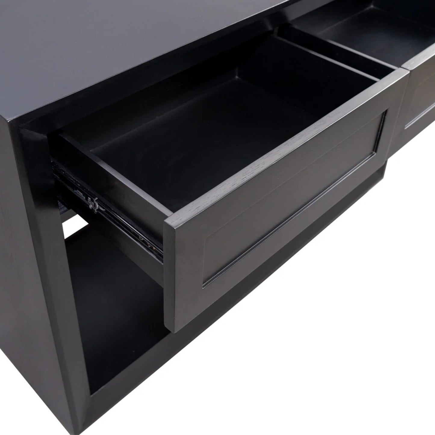 Balmain Small Two Drawer Open Console Table - Black Console Table Cafe Lighting & Living