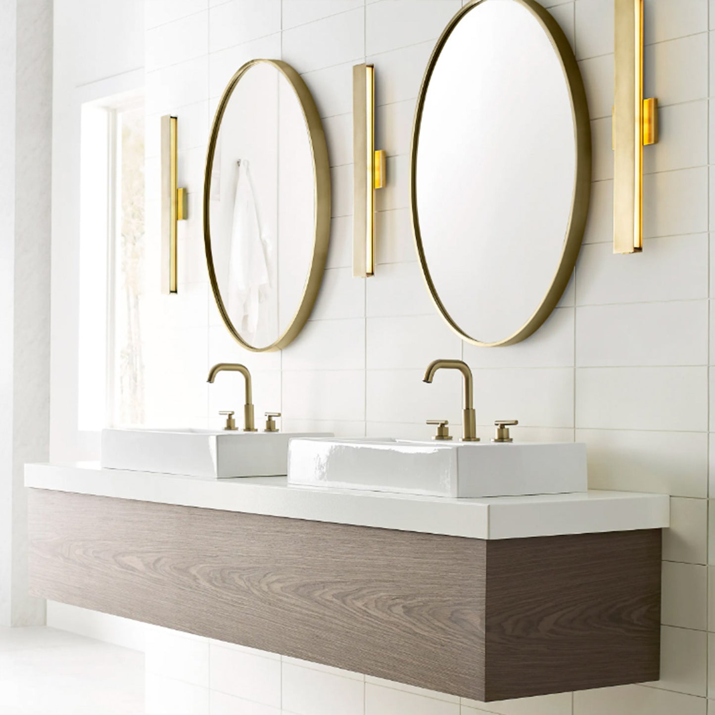 Sean Lavin Bau 24" Bath Wall Sconce - Brass Wall Light Bloomingdales Lighting