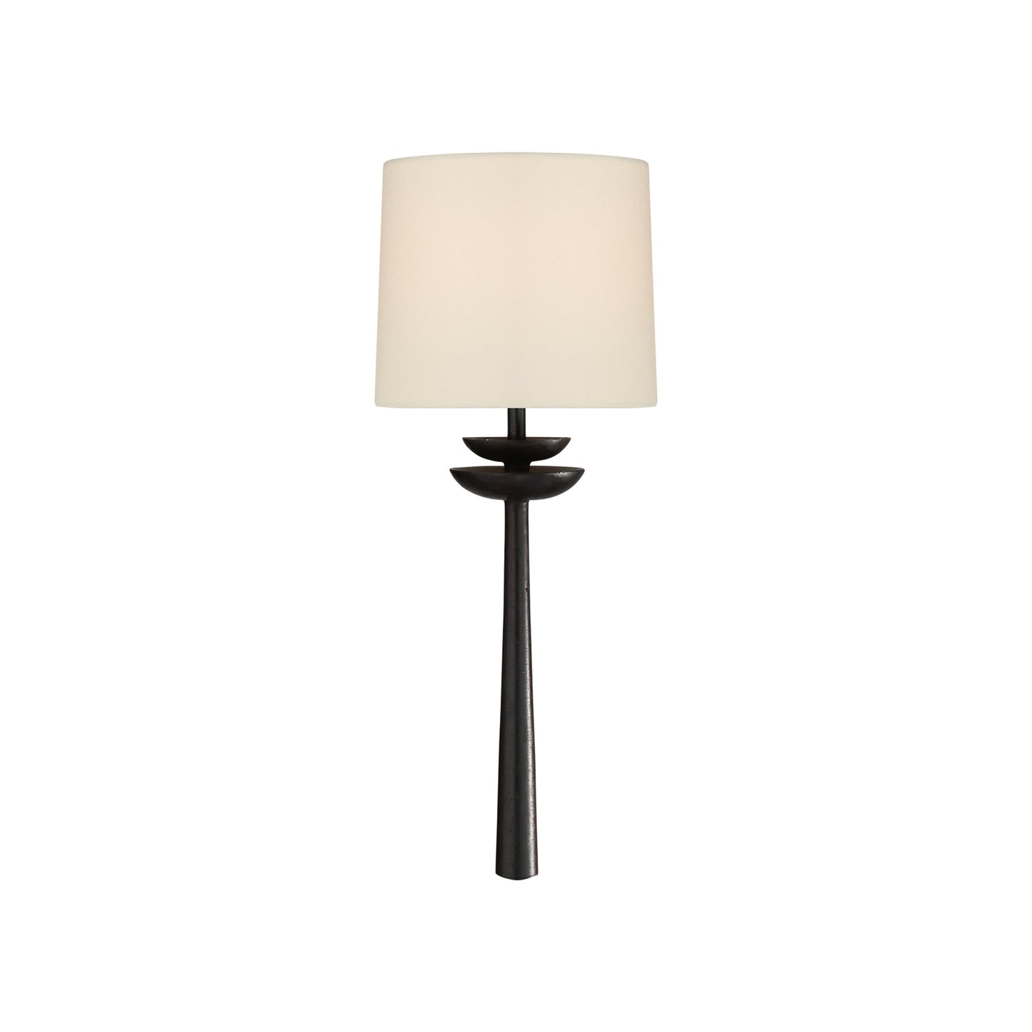 AERIN Beaumont Linen Medium Tail Sconce - Aged Iron Wall Light Bloomingdales Lighting