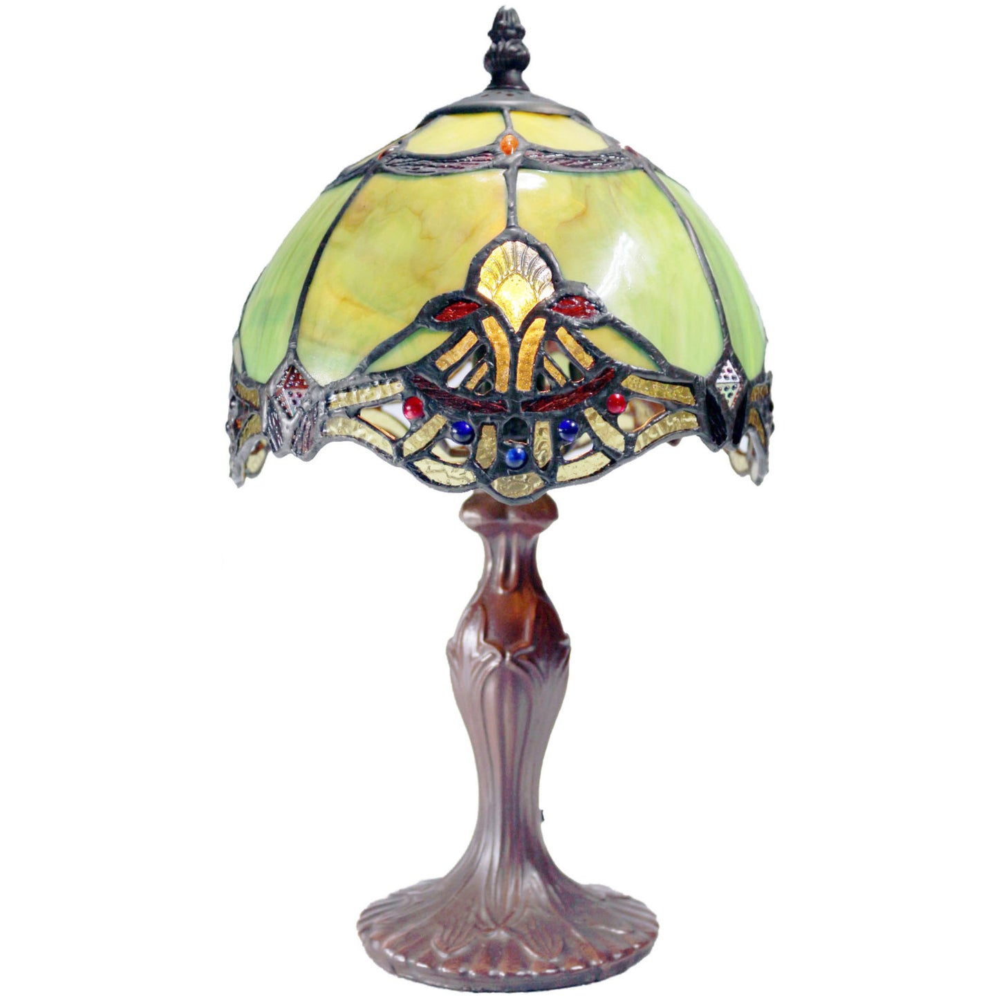 Benita Jade Stained Glass Table Lamp Table Lamp G&G Bros Small