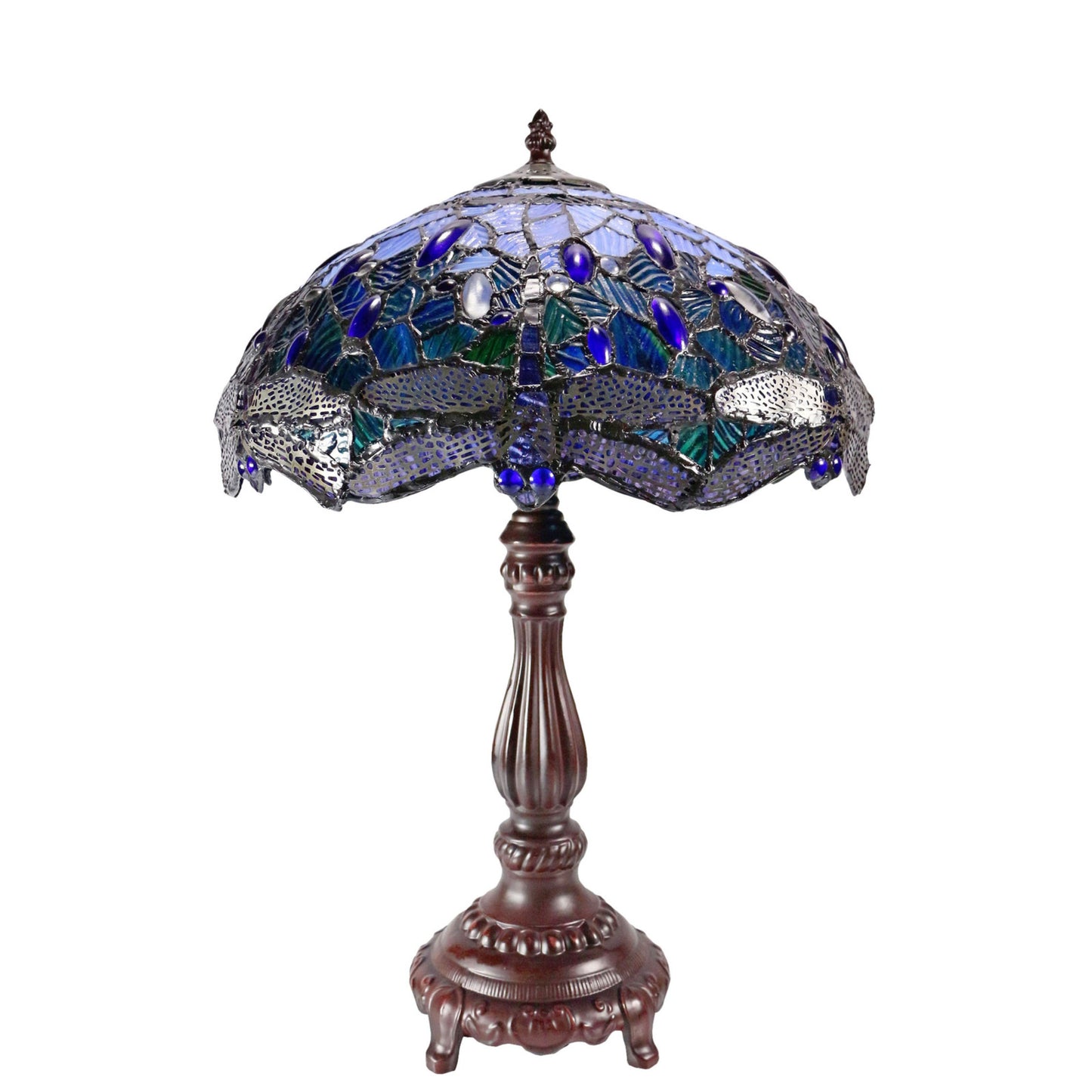 Blue Dragonfly Stained Glass Table Lamp Table Lamp G&G Bros