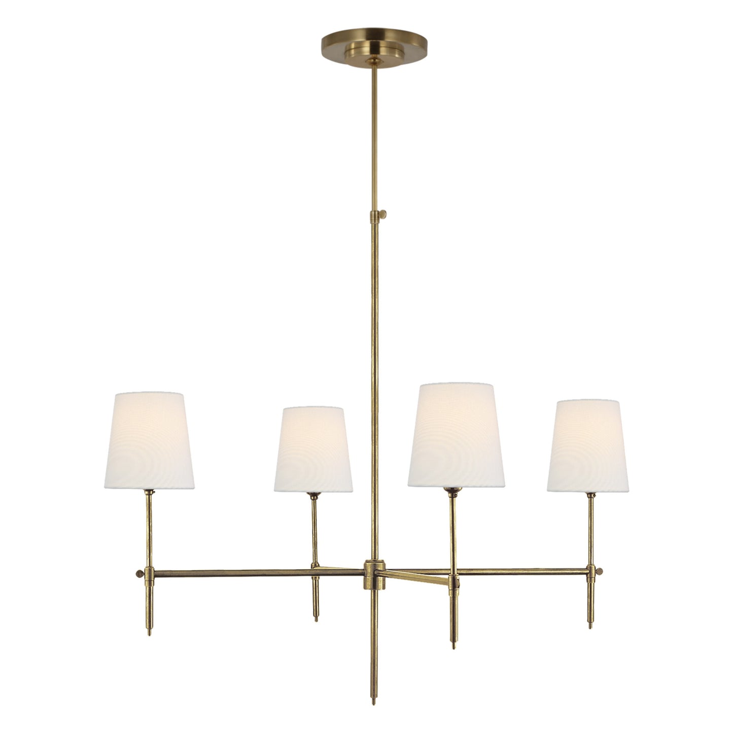 Thomas O'Brien Bryant Large Linen Chandelier - Brass Pendant Light Bloomingdales Lighting Brass Large