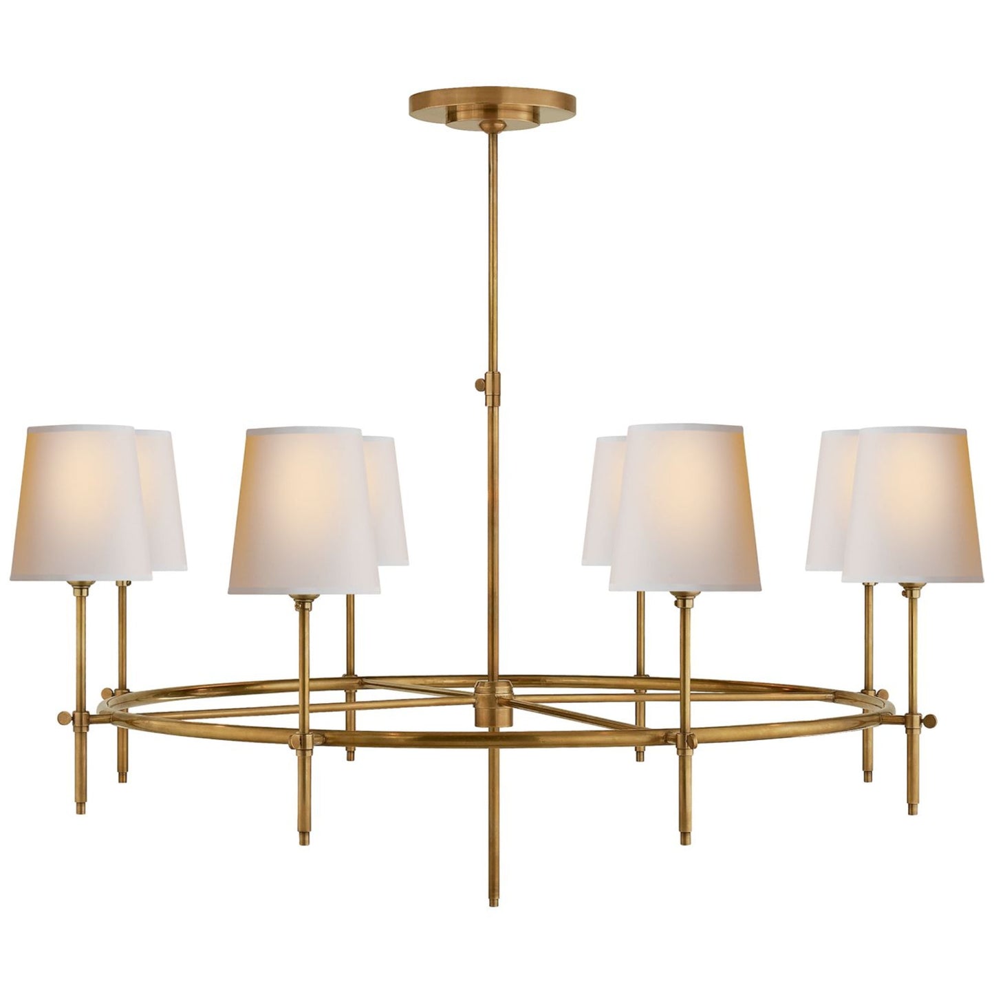 Thomas O'Brien Bryant Large Ring Chandelier - Brass Pendant Light Bloomingdales Lighting Brass
