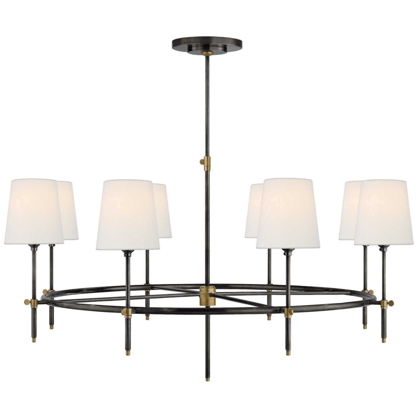 Thomas O'Brien Bryant Large Ring Chandelier - Brass Pendant Light Bloomingdales Lighting Bronze