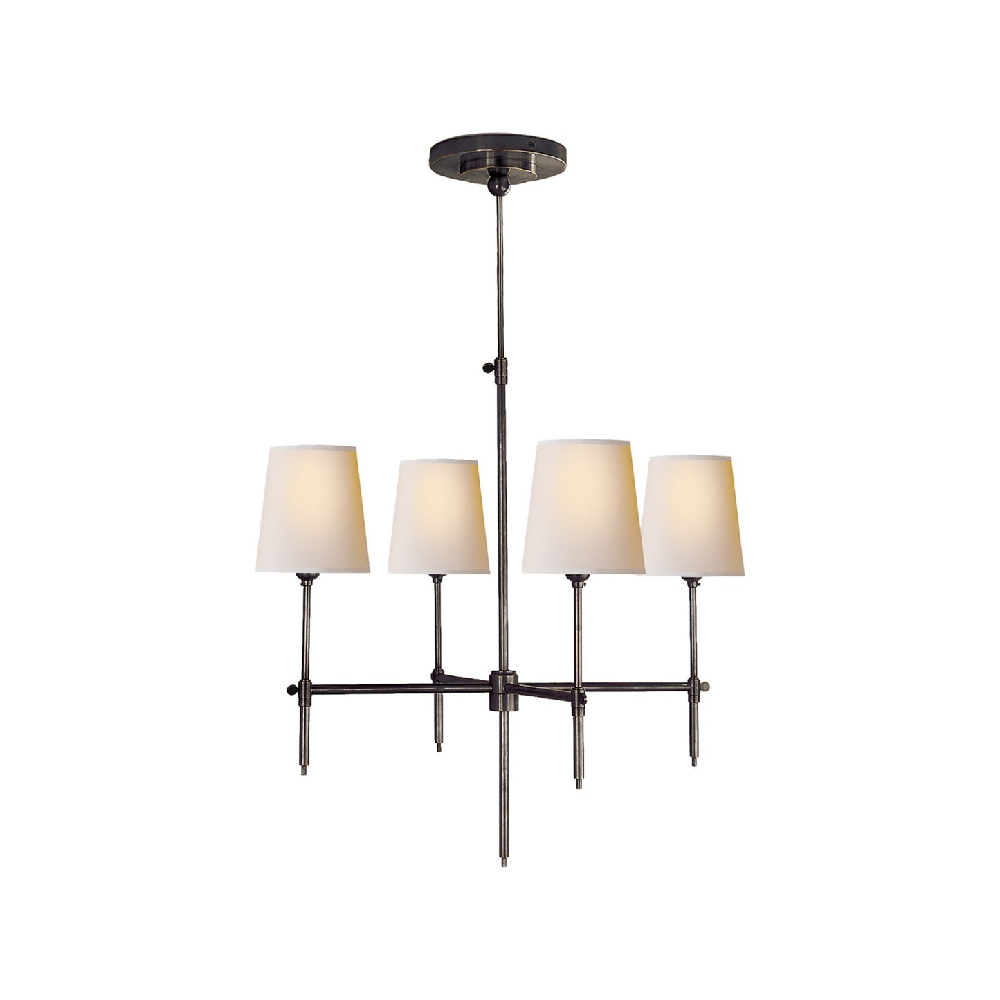Thomas O'Brien Bryant Large Linen Chandelier - Brass Pendant Light Bloomingdales Lighting Bronze Small