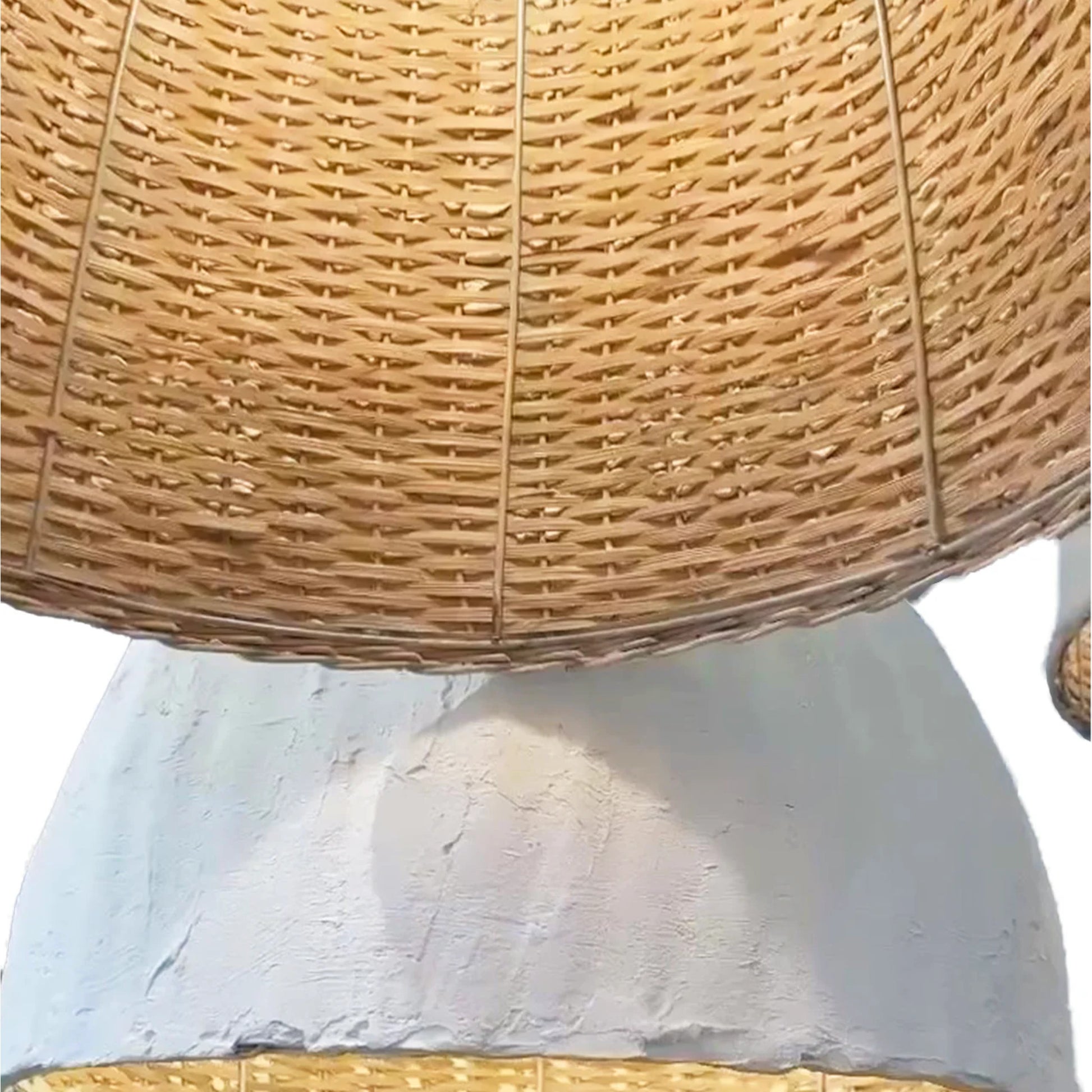 Chinara Large Clay Dome Pendant Light Pendant Light Bisque Interiors