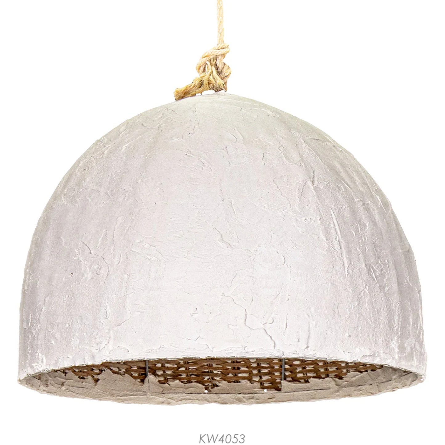 Chinara Large Clay Dome Pendant Light Pendant Light Bisque Interiors Small