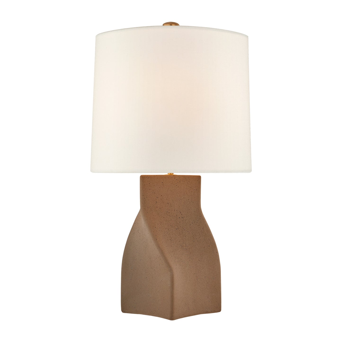 AERIN Claribel Large Twisted Ceramic Table Lamp - Brown Table Lamp Bloomingdales Lighting Brown