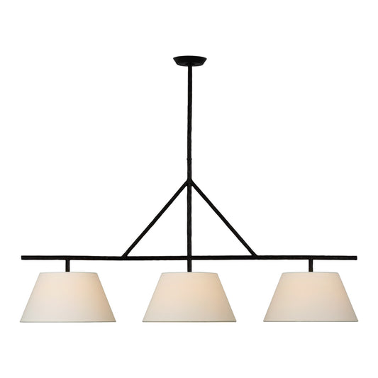 Suzanne Kasler Collette Large Linear Pendant Light - Aged Iron Pendant Light Bloomingdales Lighting Aged Iron