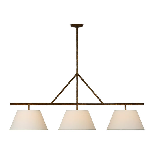 Suzanne Kasler Collette Large Linear Pendant Light - Gilded Iron Pendant Light Bloomingdales Lighting Gilded Iron