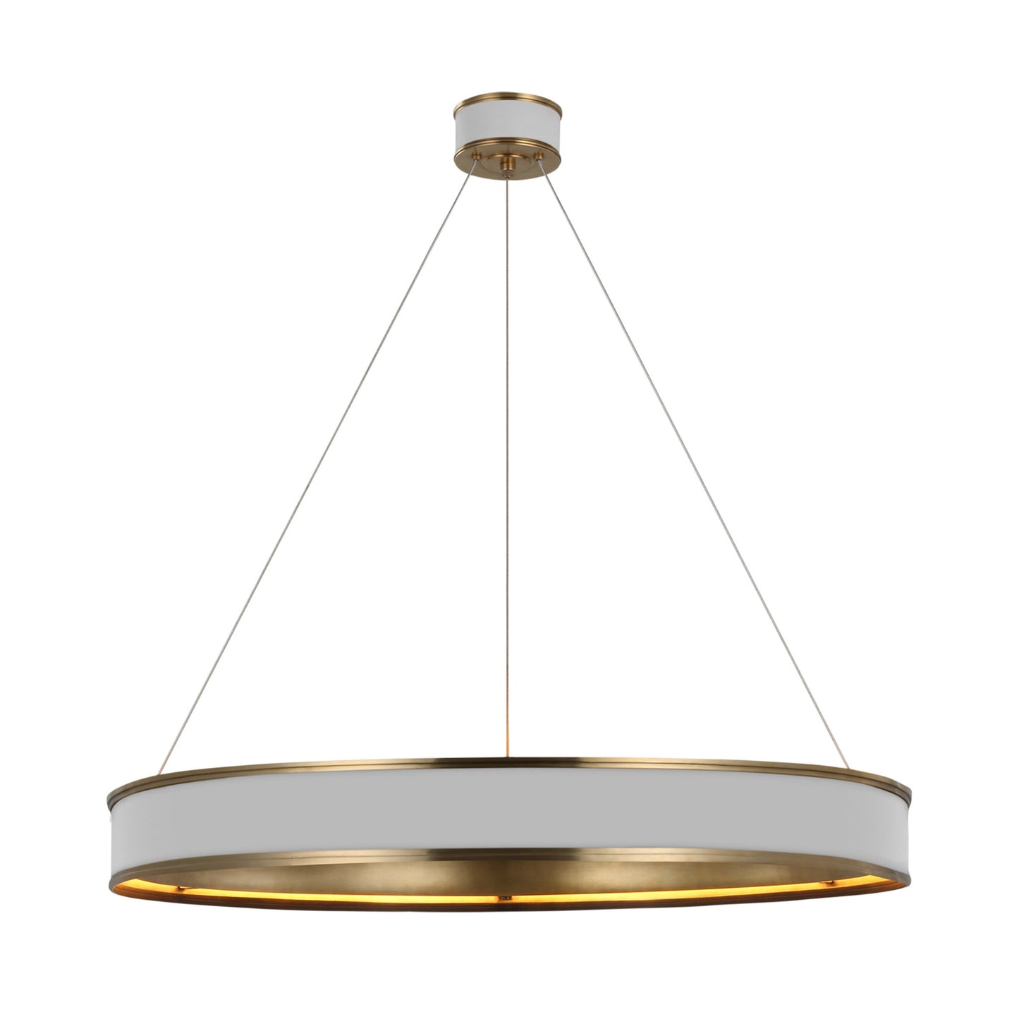 Chapman & Myers Connery 30" Ring Chandelier - Bronze Pendant Light Bloomingdales Lighting White Large