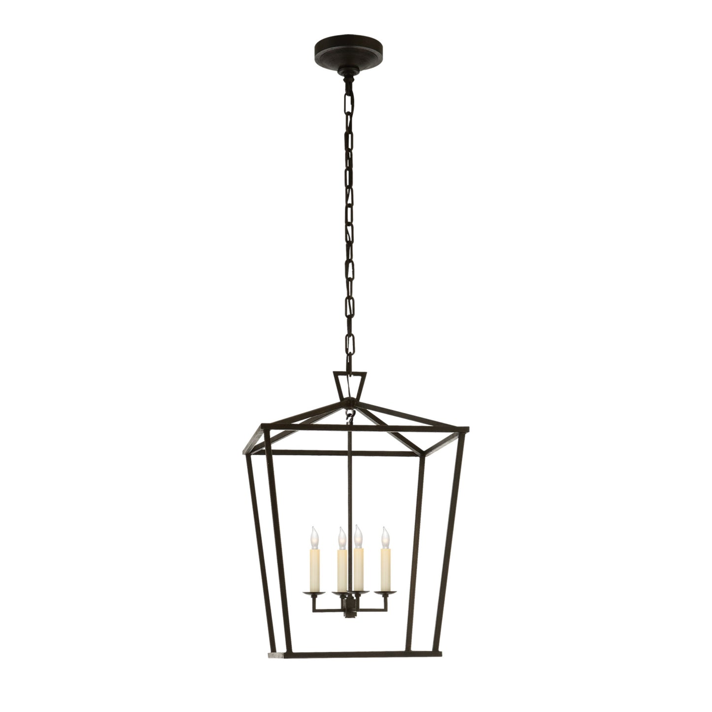 Chapman & Myers Darlana Medium Lantern Light - Aged Iron Pendant Light Bloomingdales Lighting Aged Iron