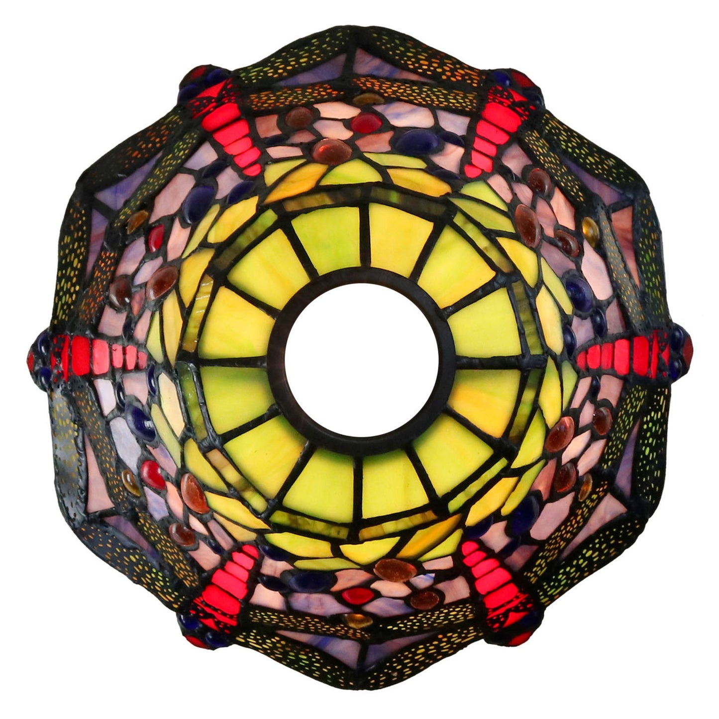 Dragonfly Edwardian Stained Glass Floor Lamp Floor Lamp G&G Bros