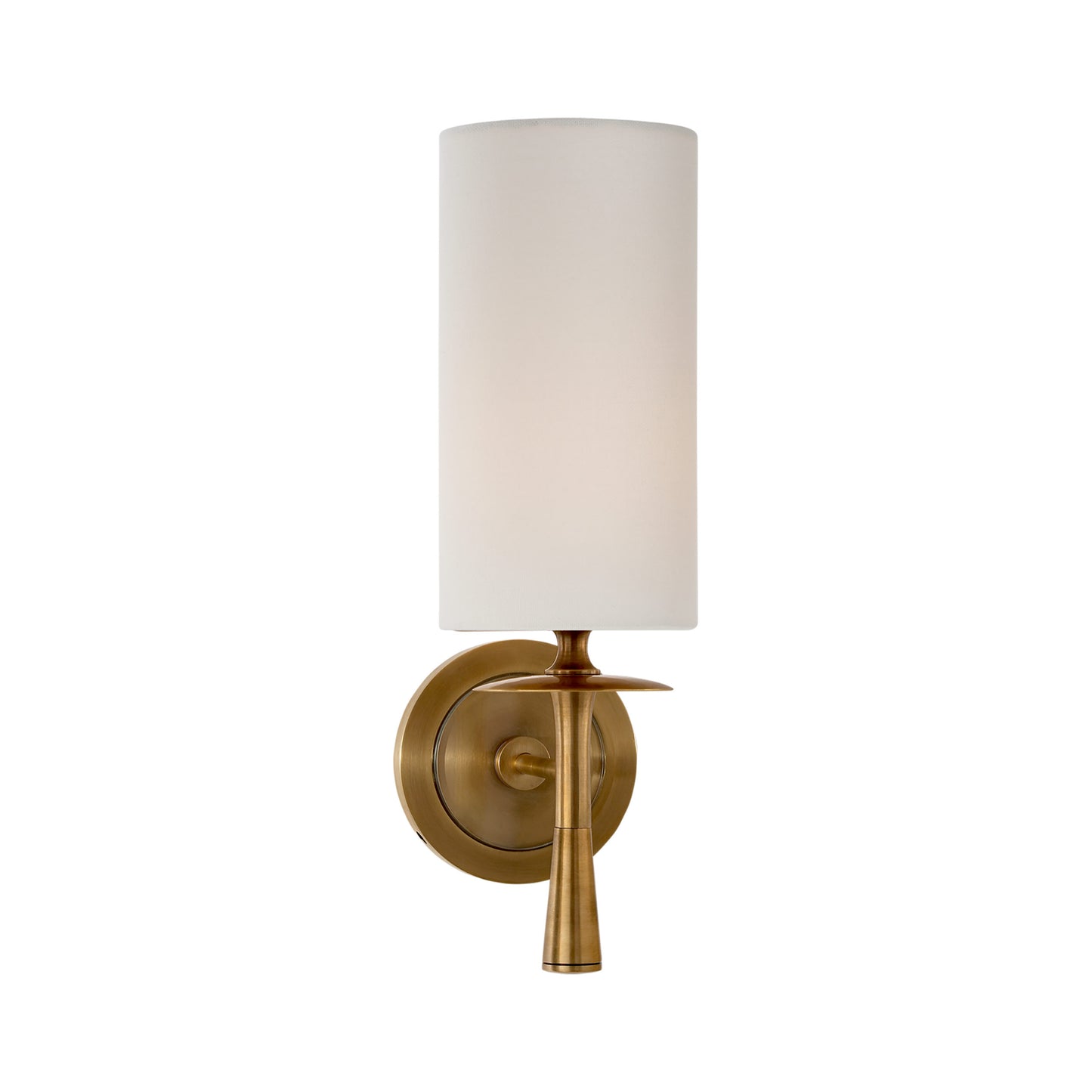 AERIN Drunmore Single Linen Wall Sconce Wall Light Bloomingdales Lighting Brass