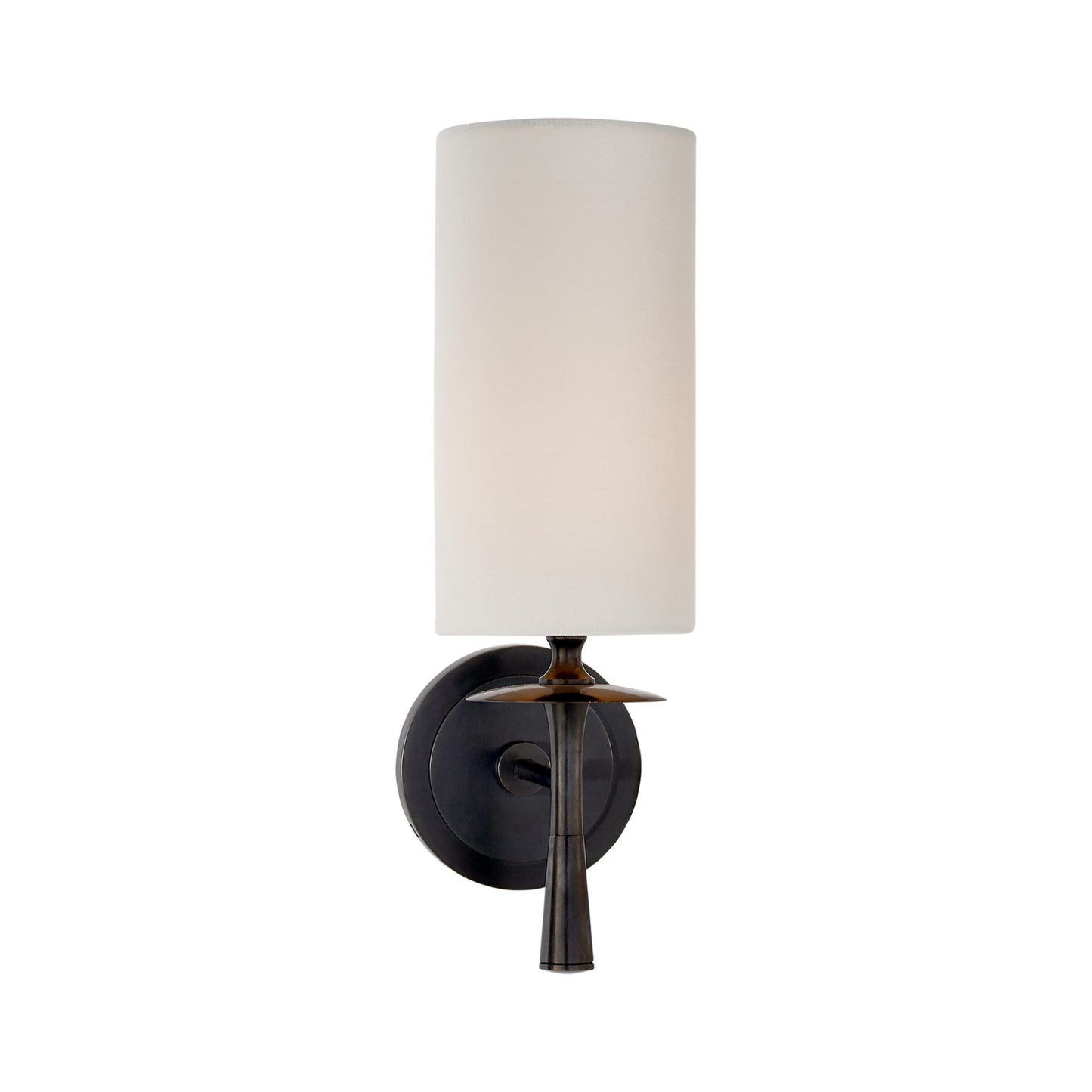 AERIN Drunmore Single Linen Wall Sconce - Brass Wall Light Bloomingdales Lighting Bronze