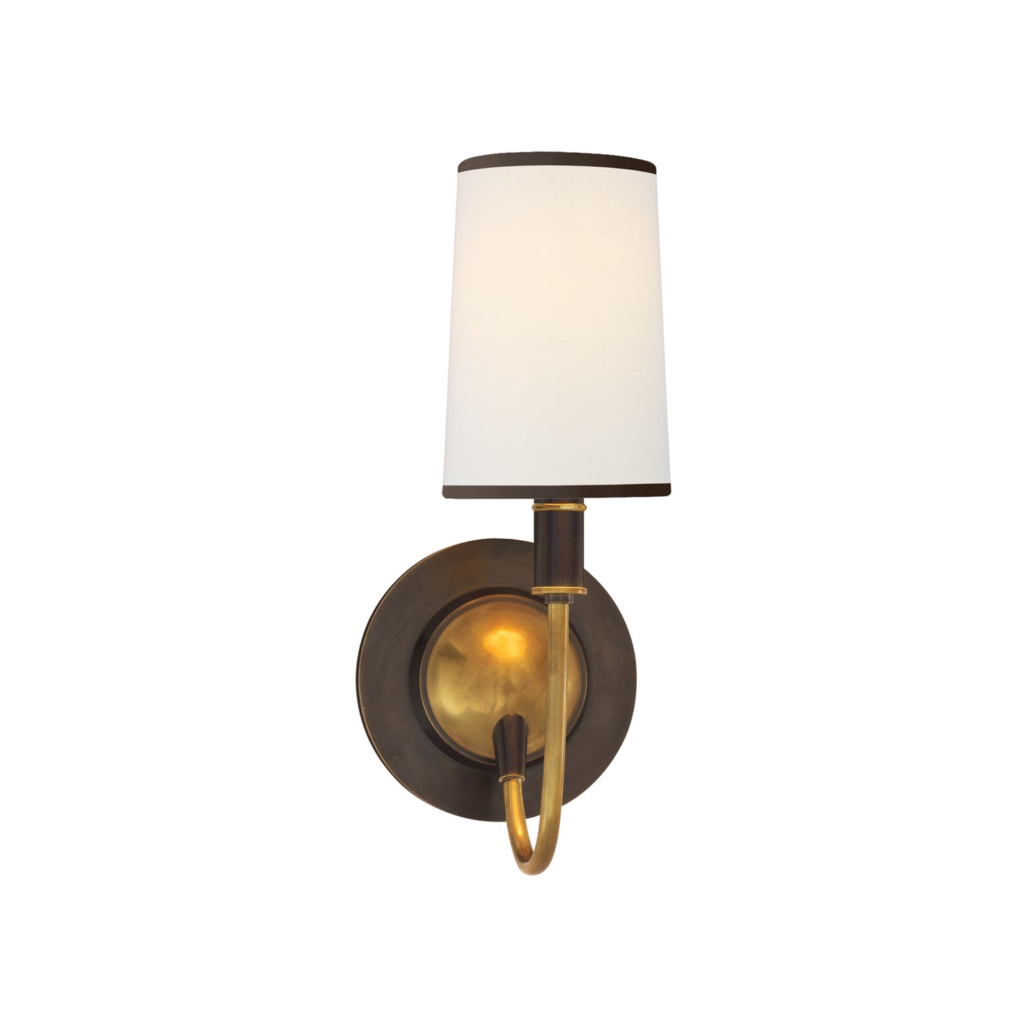 Thomas O'Brien Elkins Linen Wall Sconce - Bronze and Brass Wall Light Bloomingdales Lighting