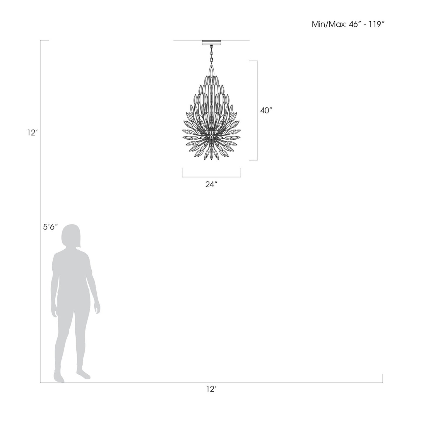 Fine Art HC Lighting Lily Buds 24" Round Pendant Light - Gold Pendant Light Bloomingdales Lighting