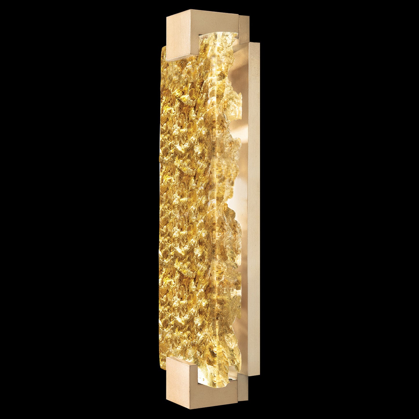 Fine Art HC Lighting Terra 21.75" Clear Glass Wall Sconce - Gold Wall Light Bloomingdales Lighting Gold Gold Glass