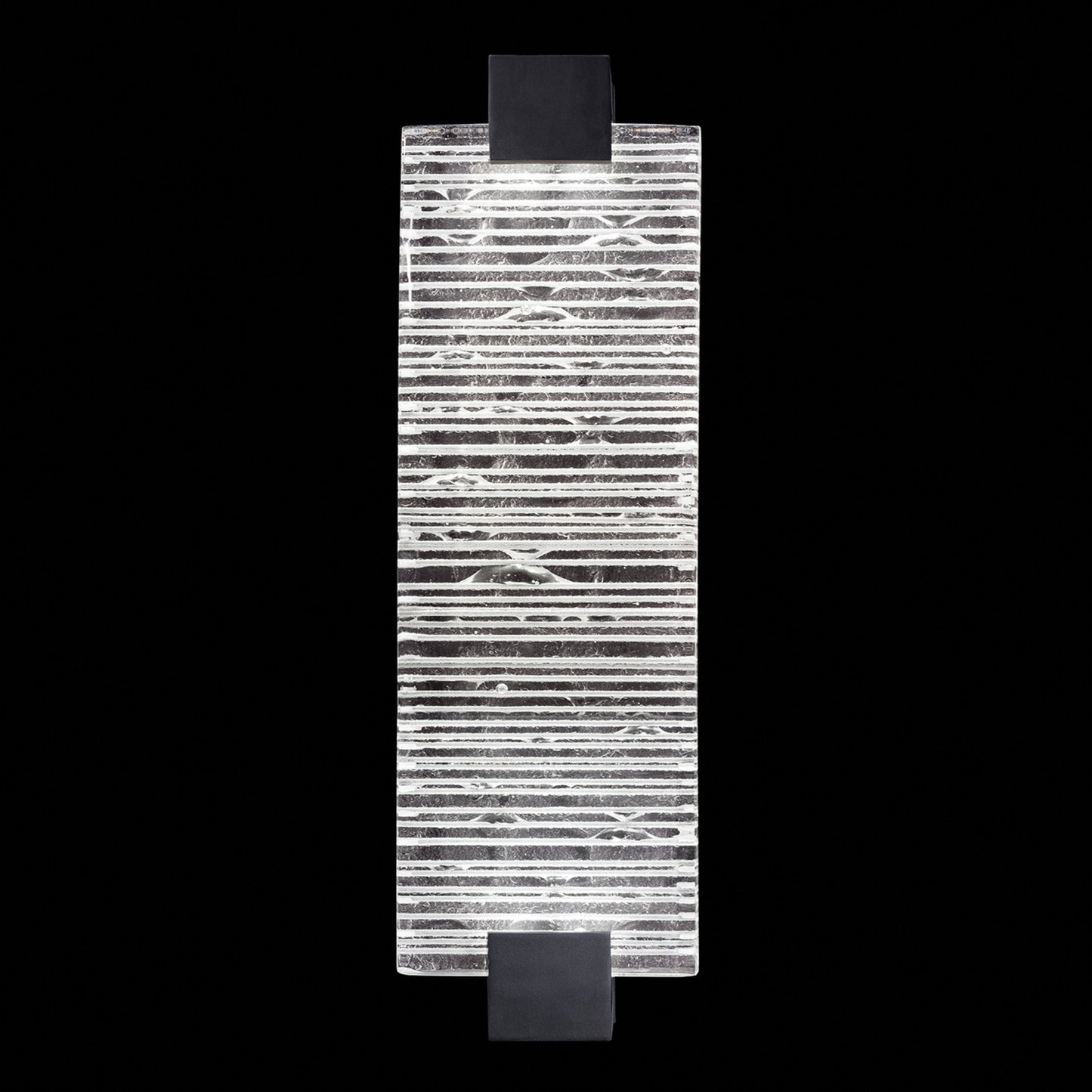 Fine Art HC Lighting Terra Clear 21.75" Wall Sconce - Black Wall Light Bloomingdales Lighting Black Rake Glass