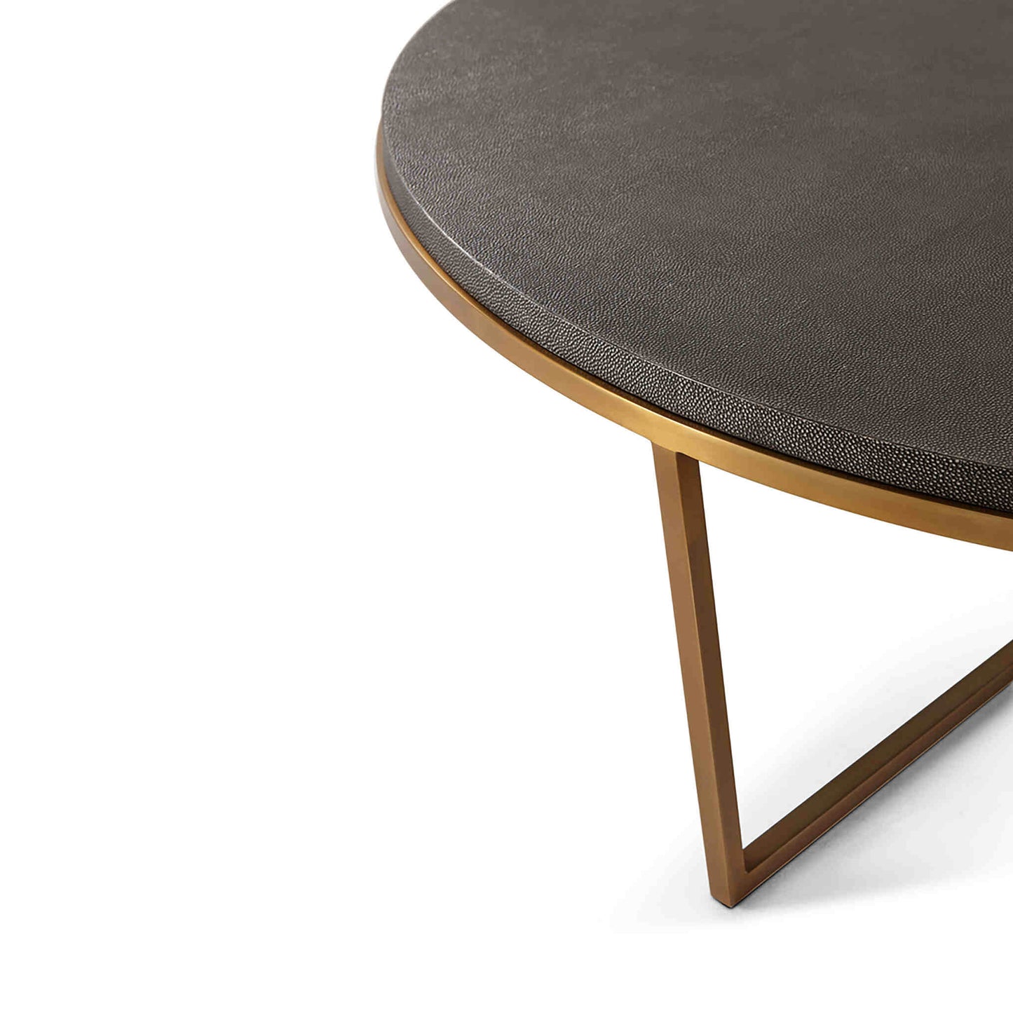 TA Studio Fisher Large Round Tempest Shagreen Coffee Table Coffee Table Bloomingdales