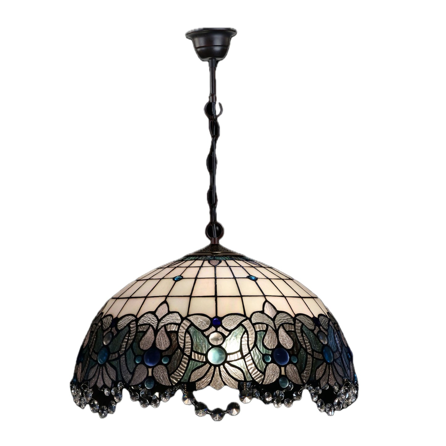 Tiffany Shelby Stained Glass Pendant Light Pendant Light G&G Bros