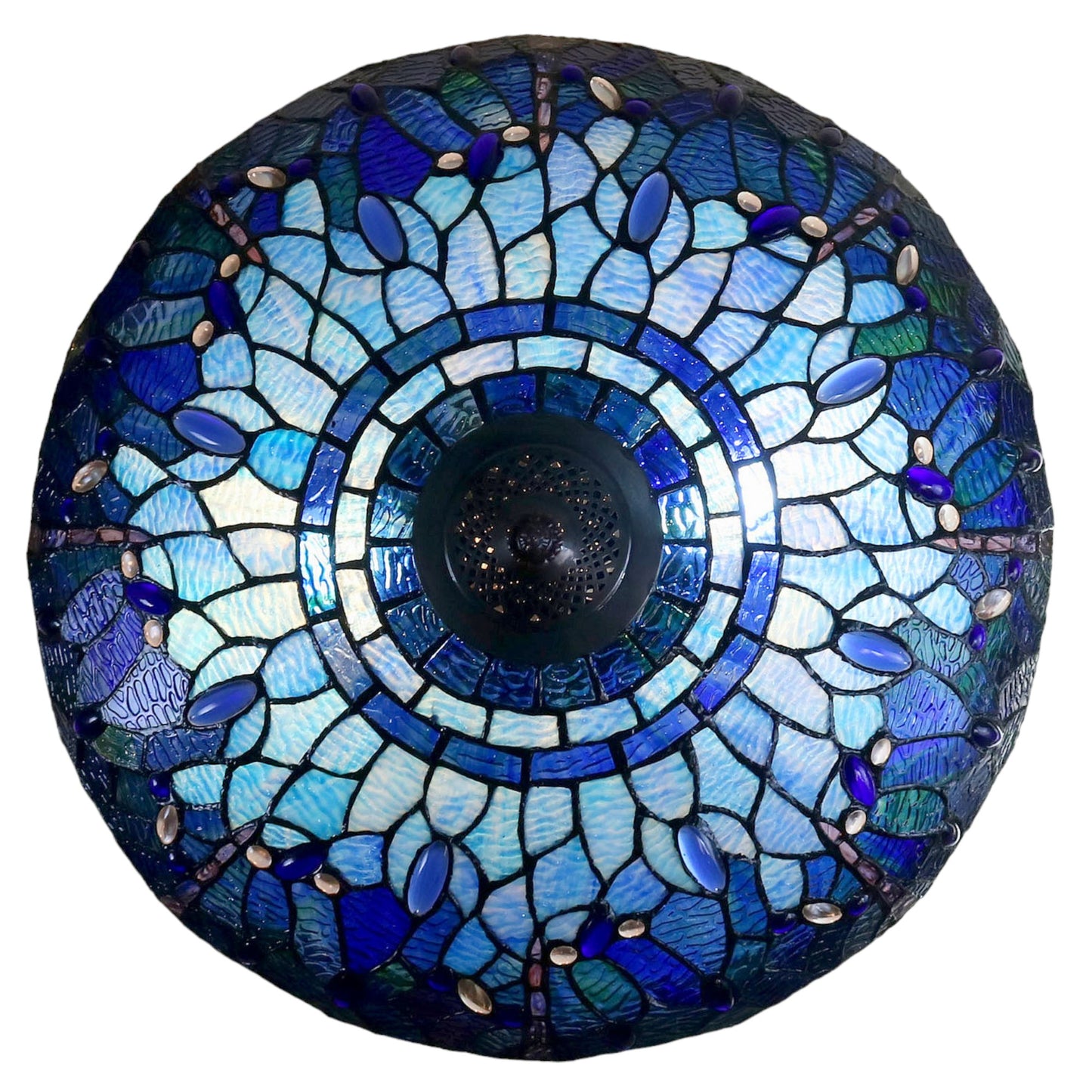 Tiffany Blue Dragonfly Stained Glass Pendant Light Pendant Light G&G Bros