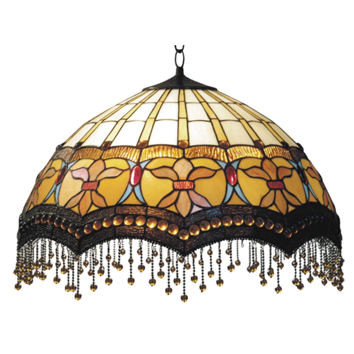 Tiffany Madonna Beaded Stained Glass Pendant Light Pendant Light G&G Bros