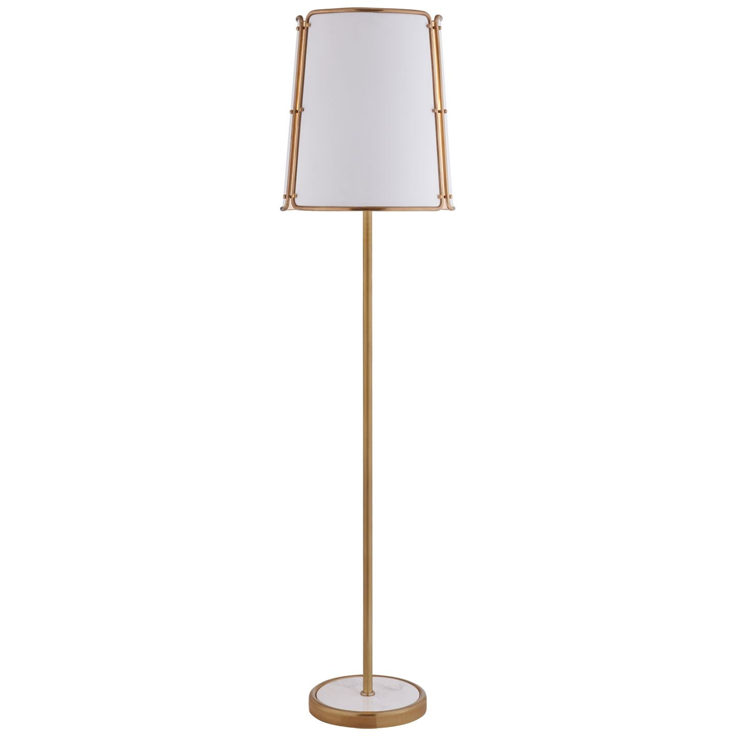 Carrier & Co. Hastings Large Floor Lamp - Brass & White Floor Lamp Bloomingdales Lighting