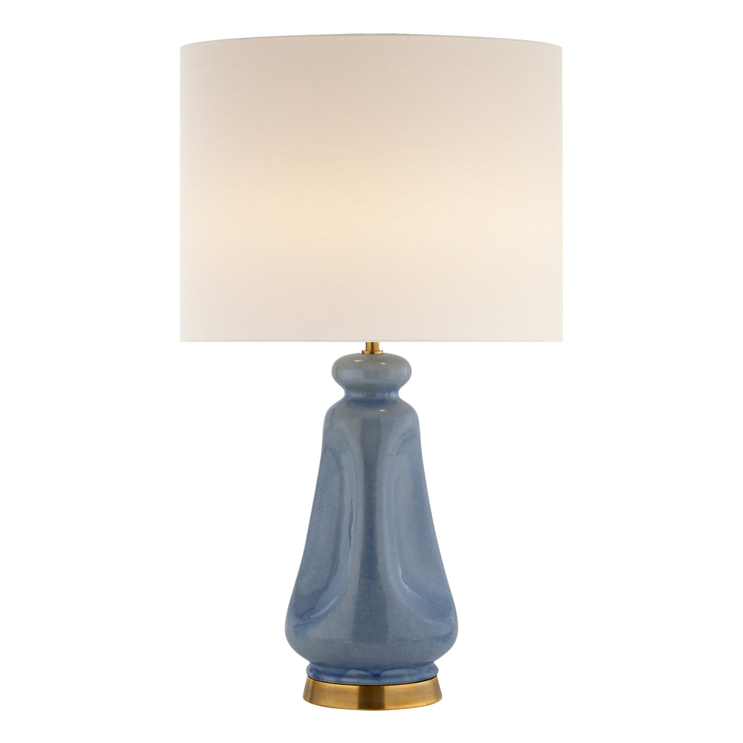 AERIN Kapila Glazed Ceramic Table Lamp Table Lamp Bloomingdales Lighting Polar Blue
