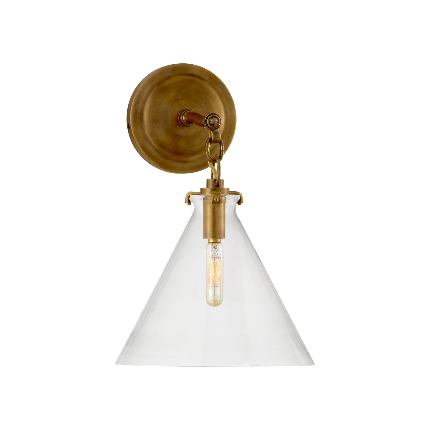 Thomas O'Brien Katie Small Conical Wall Sconce - Polished Nickel Wall Light Bloomingdales Lighting Brass