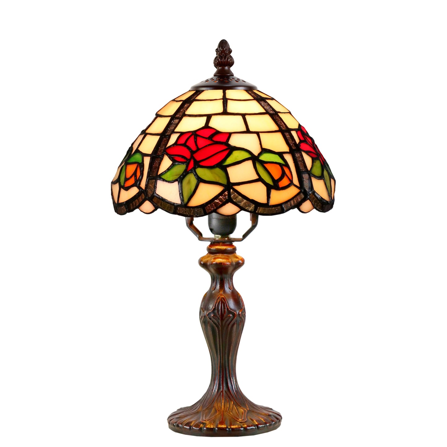 Lola Small Stained Glass Table Lamp Table Lamp G&G Bros