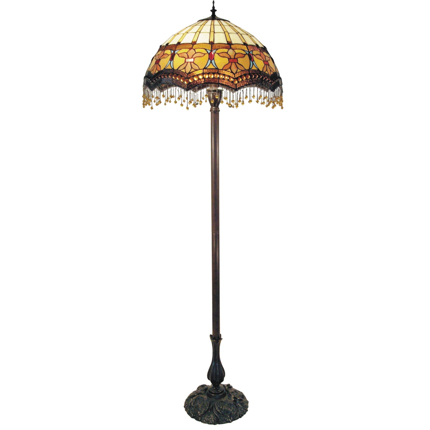 Madonna Beaded Stained Glass Floor Lamp Floor Lamp G&G Bros