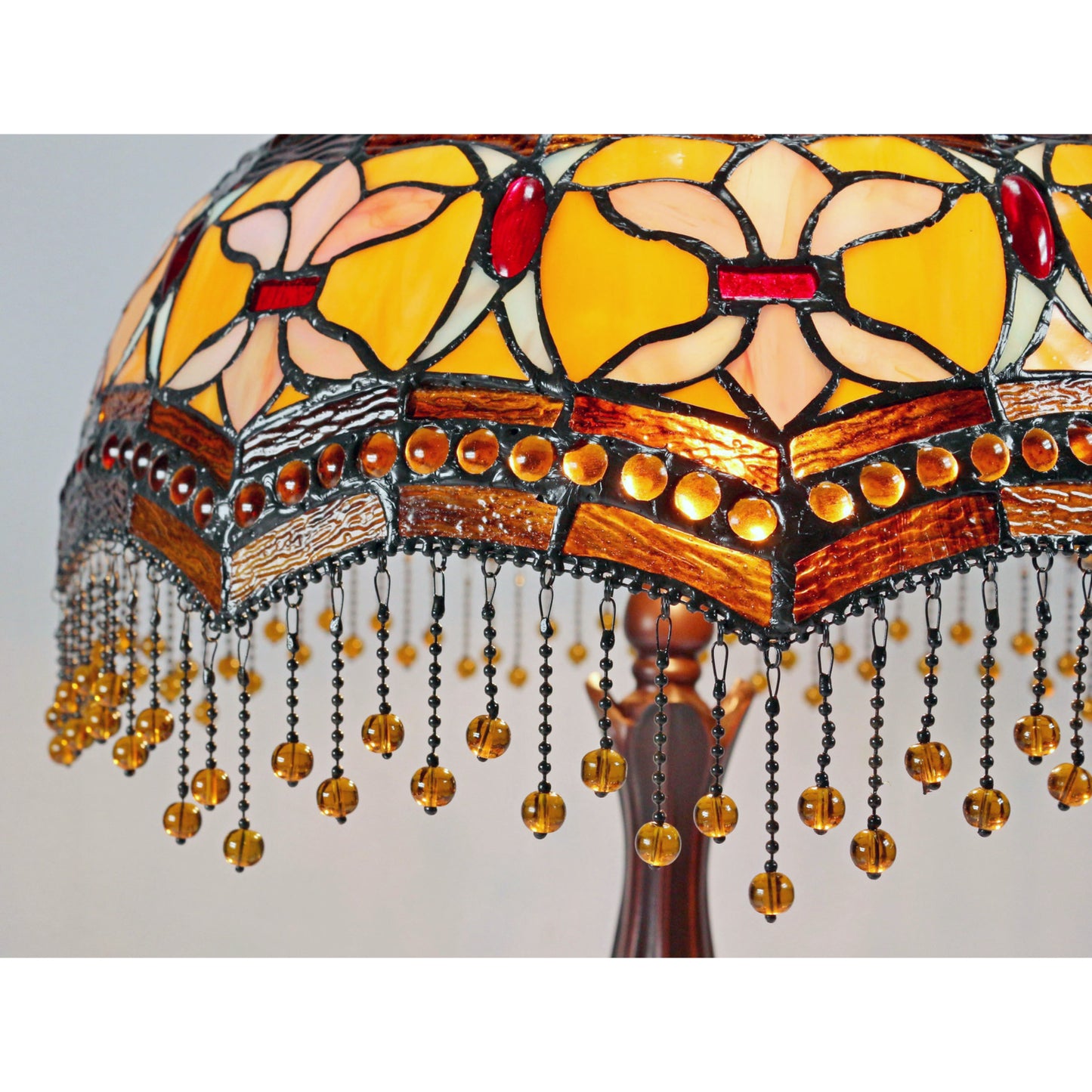 Madonna Beaded Stained Glass Table Lamp Table Lamp G&G Bros