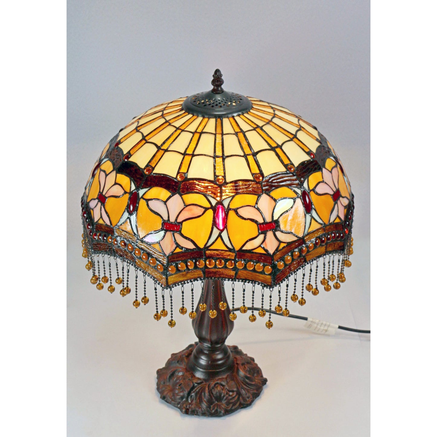 Madonna Beaded Stained Glass Table Lamp Table Lamp G&G Bros