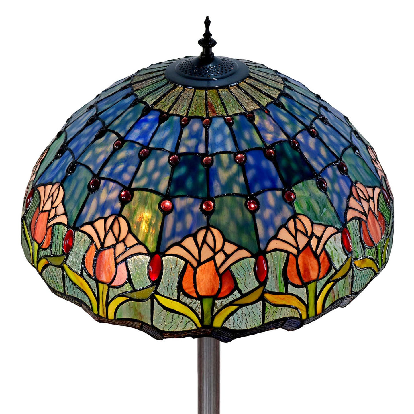 Mauve Tulip Stained Glass Floor Lamp Floor Lamp G&G Bros