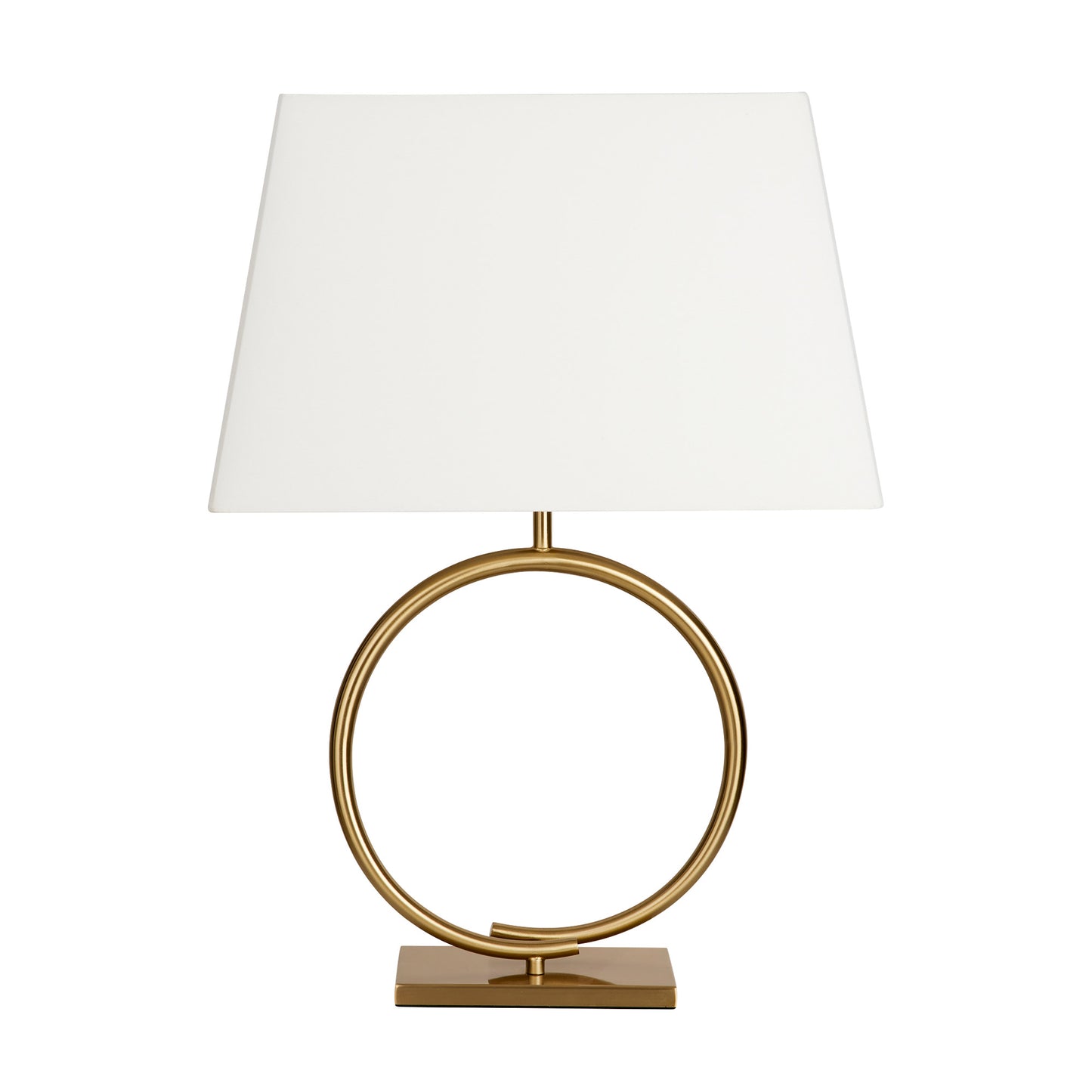 Christina Tran Memento Twist Circle Linen Table Lamp - Brass Table Lamp Bloomingdales Lighting Sahara Cream Linen