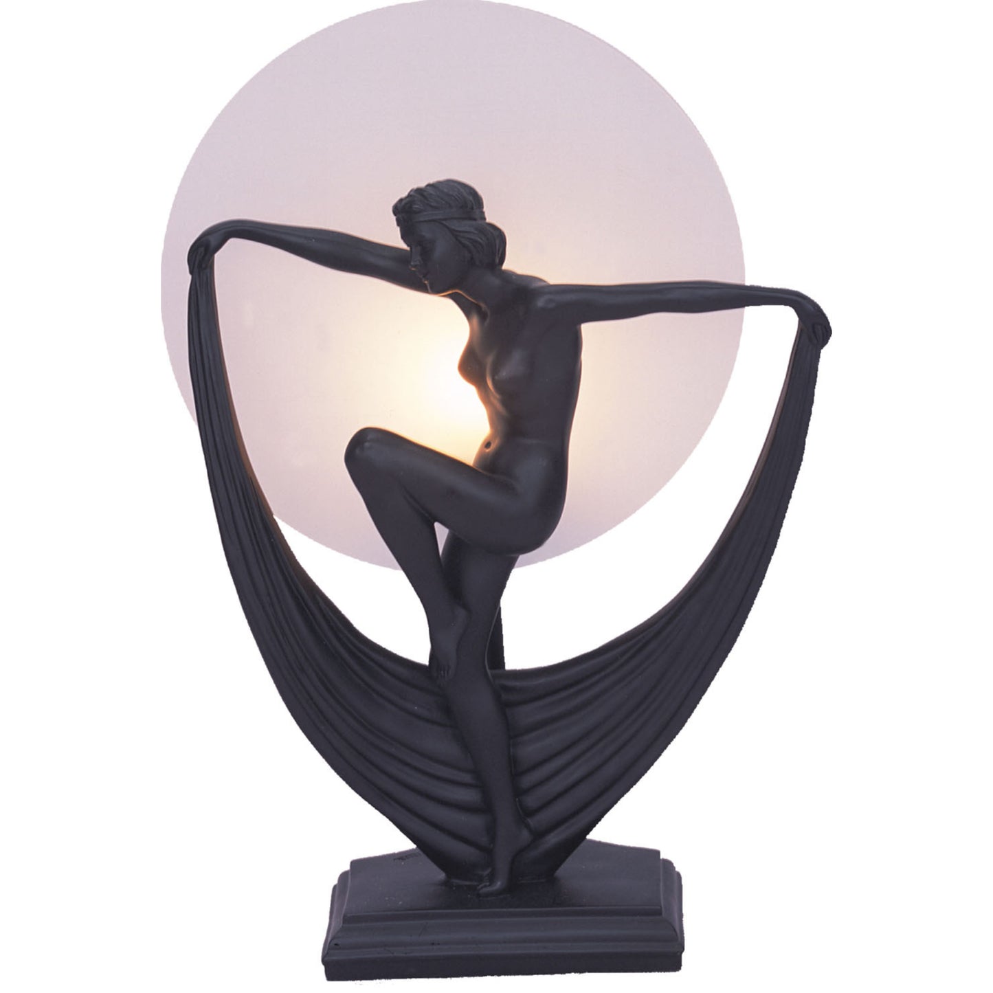 Mia Sculptural Art Deco Table Lamp Table Lamp G&G Bros Black