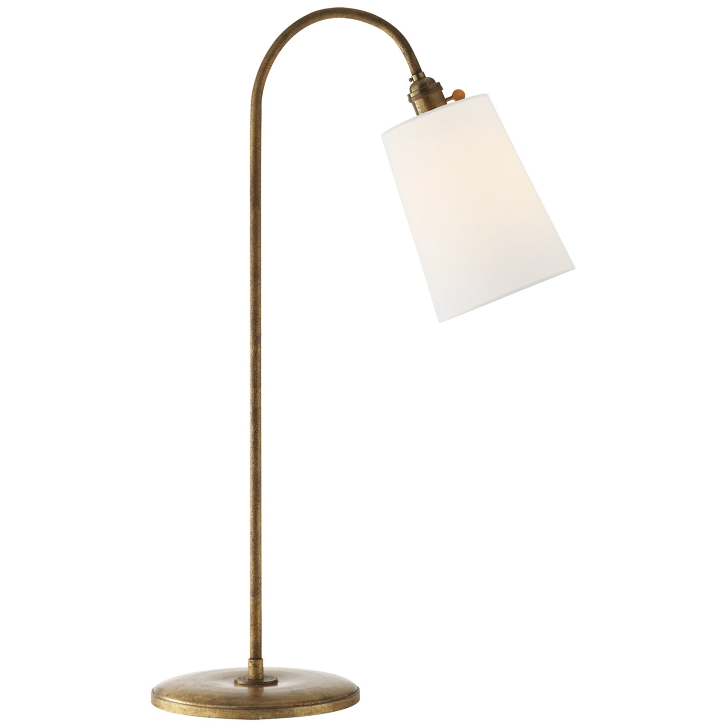 Thomas O'Brien Mia Linen Table Lamp - Aged Iron Table Lamp Bloomingdales Lighting Gilded Iron