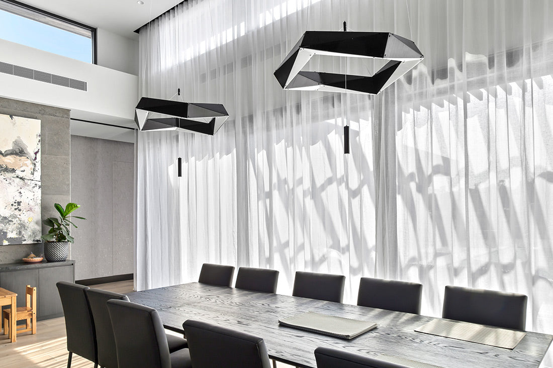 Supernova Shard Round Pendant Light Pendant Light ILANEL Brushed Black