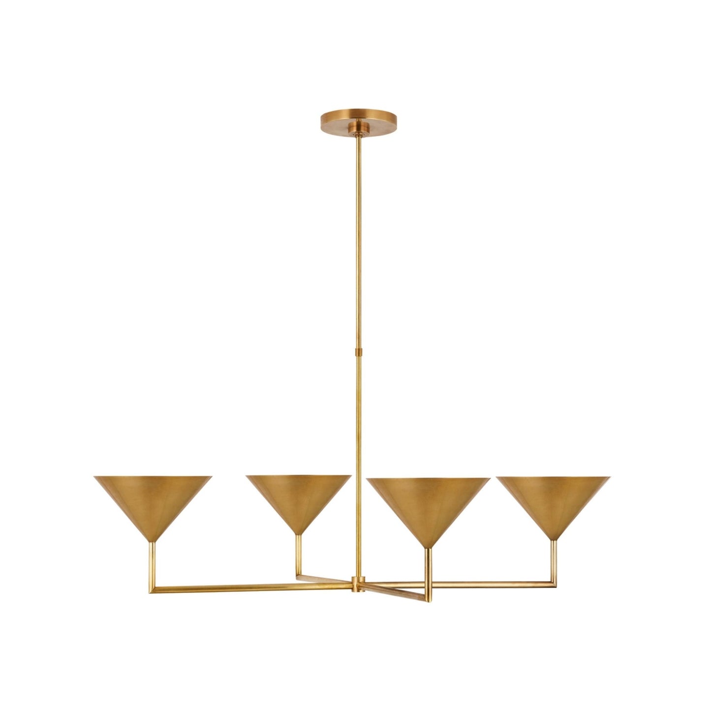 Paloma Contreras Orsay 4-Funnel XL Chandelier - Brass Pendant Light Bloomingdales Lighting Brass