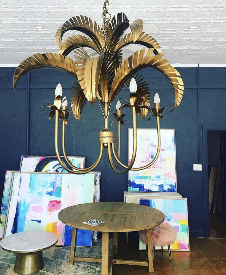 Palms Springs Large Leaf Chandelier Chandelier Gypset Cargo